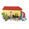 Écurie avec boxes et animaux, coffret de 82 pieces avec chevaux, Schl