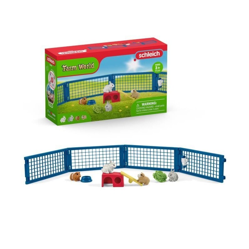Maison pour lapin et cochons d'inde, coffret figurine et accessoires, Maison pour lapin et cochons d'inde, coffret figurine et accessoires,