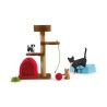 Coffret Aire de jeu pour chats adorables, figurines d'animaux avec cha