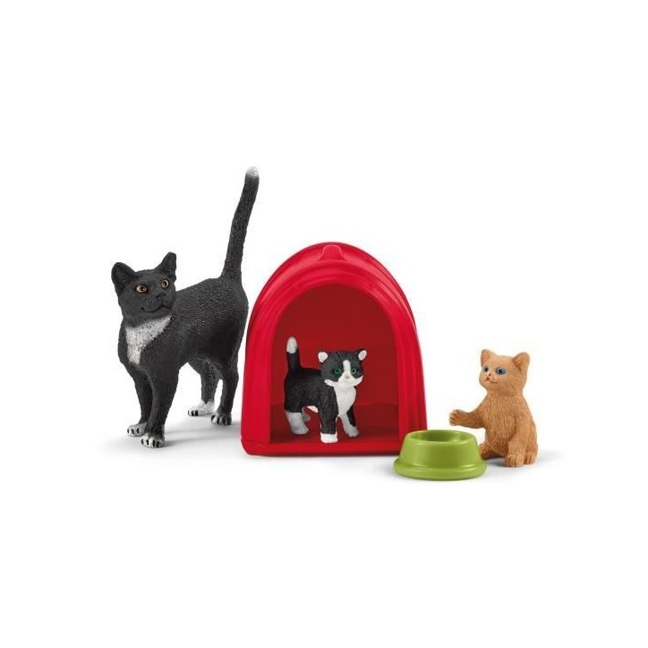 Coffret Aire de jeu pour chats adorables, figurines d'animaux avec chats, pour enfants des 3 ans, Schleich 42501 Farm World Coffret Aire de jeu pour chats adorables, figurines d'animaux avec chats, pour enfants des 3 ans, Schleich 42501 Farm World
