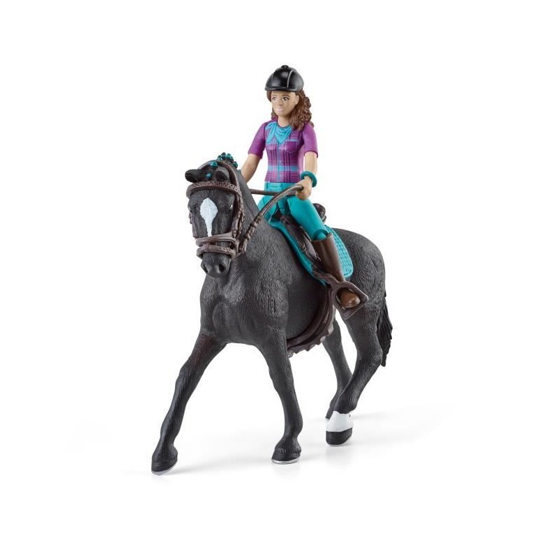 Figurine Cavaliere Lisa et Storm, coffret schleich avec 10 éléments Figurine Cavaliere Lisa et Storm, coffret schleich avec 10 éléments