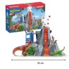 Expédition au grand Volcan, 1 figurine de chercheuse et 2 jouets dino