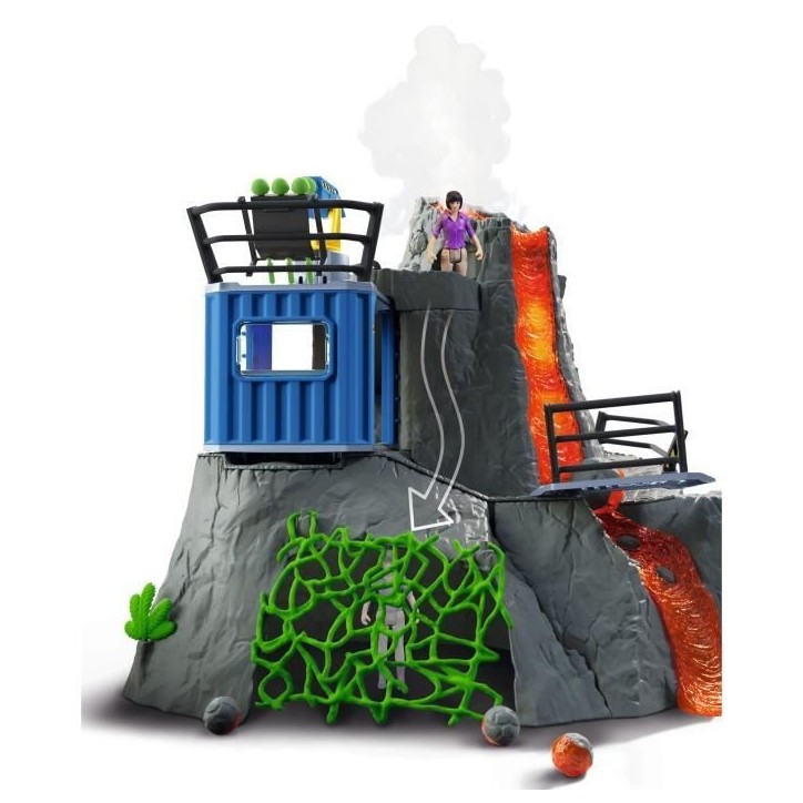 Expédition au grand Volcan, 1 figurine de chercheuse et 2 jouets dinosaures, Pour enfants des 5 ans, Schleich 42564 DINOSAURS Expédition au grand Volcan, 1 figurine de chercheuse et 2 jouets dinosaures, Pour enfants des 5 ans, Schleich 42564 DINOSAURS