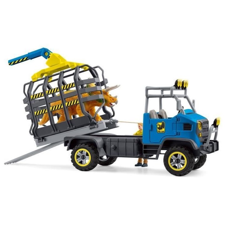 Mission de transport Dino, coffret de 43 pieces avec figurine tricératops et camion de transport, jouets dinosaures pour enfant Mission de transport Dino, coffret de 43 pieces avec figurine tricératops et camion de transport, jouets dinosaures pour enfant