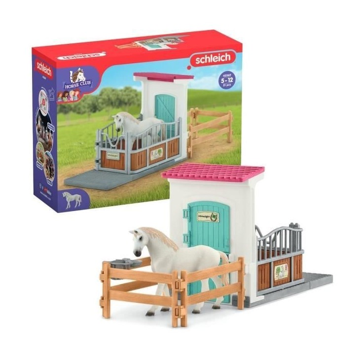 Box avec étalon Pur Sang anglais, Extension pour écurie schleich pour enfant, Schleich 42569 HORSE CLUB, des 5 ans Box avec étalon Pur Sang anglais, Extension pour écurie schleich pour enfant, Schleich 42569 HORSE CLUB, des 5 ans