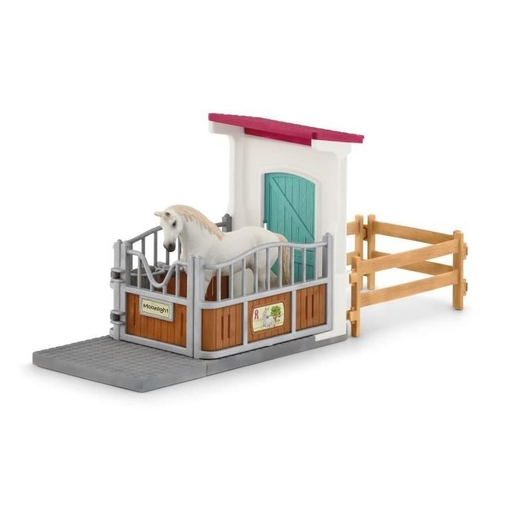Box avec étalon Pur Sang anglais, Extension pour écurie schleich pour enfant, Schleich 42569 HORSE CLUB, des 5 ans Box avec étalon Pur Sang anglais, Extension pour écurie schleich pour enfant, Schleich 42569 HORSE CLUB, des 5 ans
