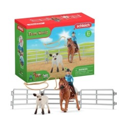 Coffret SCHLEICH - Equipe de Cowboy et leurs lassos - 42577 - Gamme Fa