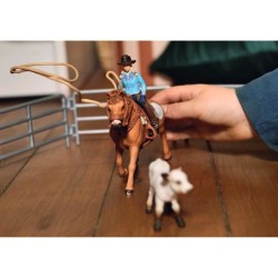 Coffret SCHLEICH - Equipe de Cowboy et leurs lassos - 42577 - Gamme Fa