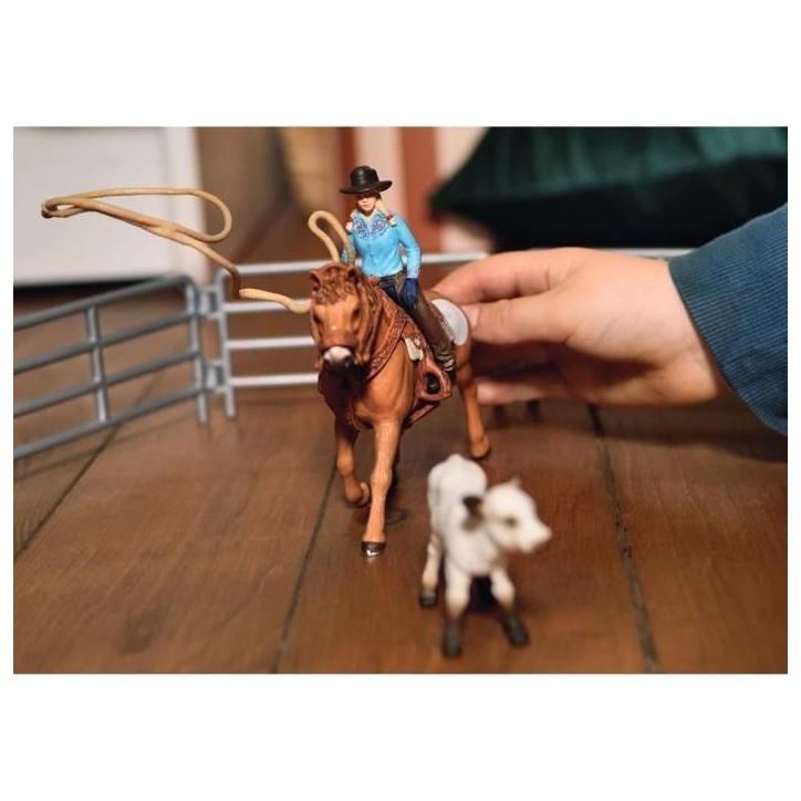 Coffret SCHLEICH - Equipe de Cowboy et leurs lassos - 42577 - Gamme Farm World