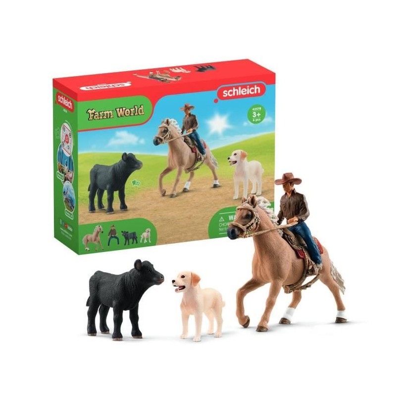 SCHLEICH - Aventures d'équitation Western - 42578 - Gamme Farm World SCHLEICH - Aventures d'équitation Western - 42578 - Gamme Farm World