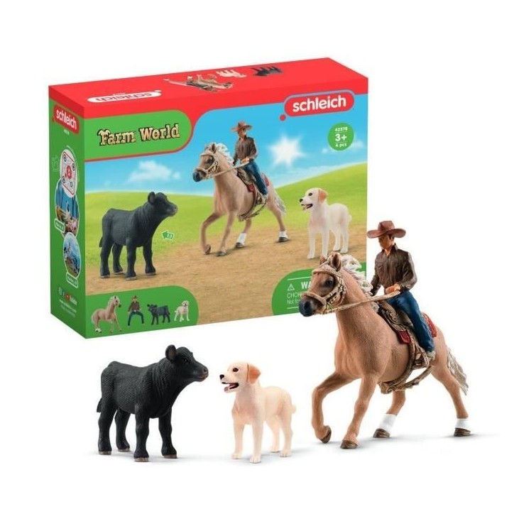 SCHLEICH - Aventures d'équitation Western - 42578 - Gamme Farm World SCHLEICH - Aventures d'équitation Western - 42578 - Gamme Farm World