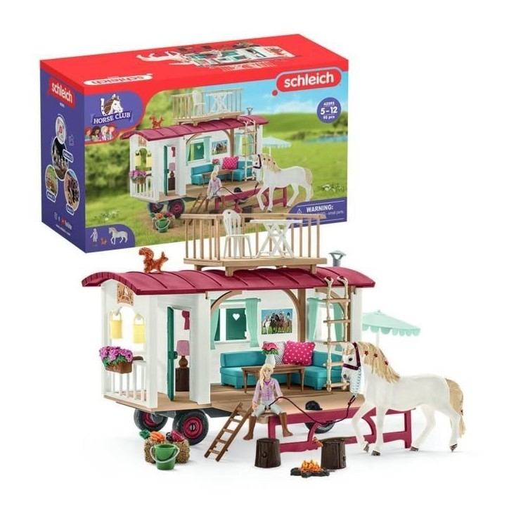 Caravane rencontres secretes, coffret schleich avec 1 cheval schleich inclus, coffret figurines pour enfants de 5 ans - schleich Caravane rencontres secretes, coffret schleich avec 1 cheval schleich inclus, coffret figurines pour enfants de 5 ans - schleich