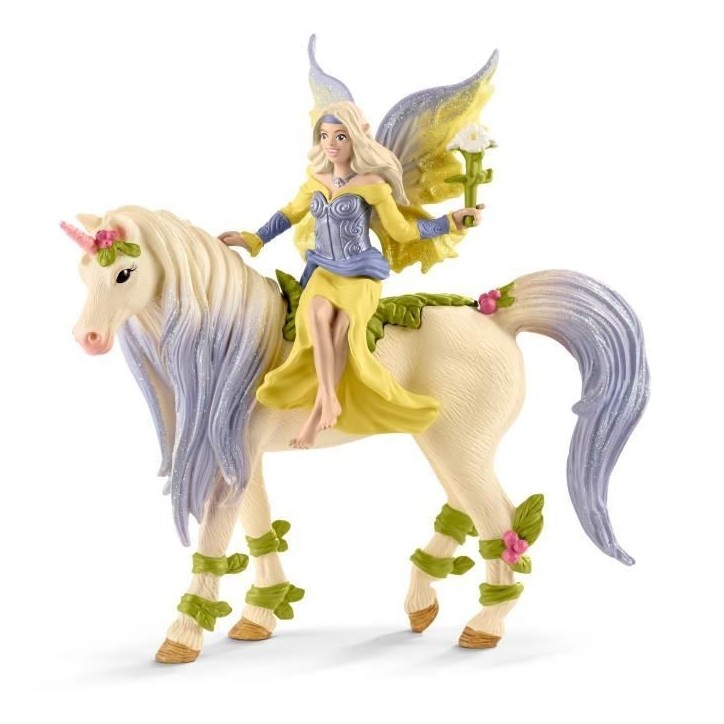 Fée Sera avec Figurine Licorne aux fleurs - Fée Sirene Magique et Fantastique et Jouet Licorne - Coffret de Jouets Idéal pour Fée Sera avec Figurine Licorne aux fleurs - Fée Sirene Magique et Fantastique et Jouet Licorne - Coffret de Jouets Idéal pour