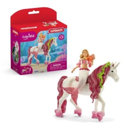 Figurine schleich Sirene Feya sur licorne de mer- Set de 3 Pieces - Fi