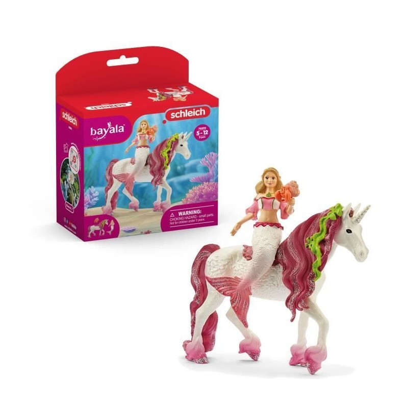Figurine schleich Sirene Feya sur licorne de mer- Set de 3 Pieces - Fi Figurine schleich Sirene Feya sur licorne de mer- Set de 3 Pieces - Fi