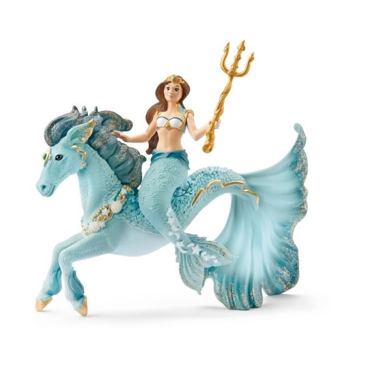 Figurine Sirene Eyela sur cheval de mer - avec sa Baguette Magique - Schleich 70594 Bayala - Des 5 ans Figurine Sirene Eyela sur cheval de mer - avec sa Baguette Magique - Schleich 70594 Bayala - Des 5 ans
