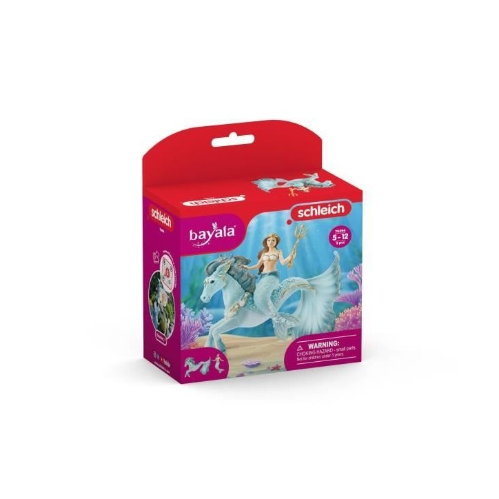Figurine Sirene Eyela sur cheval de mer - avec sa Baguette Magique - Schleich 70594 Bayala - Des 5 ans Figurine Sirene Eyela sur cheval de mer - avec sa Baguette Magique - Schleich 70594 Bayala - Des 5 ans