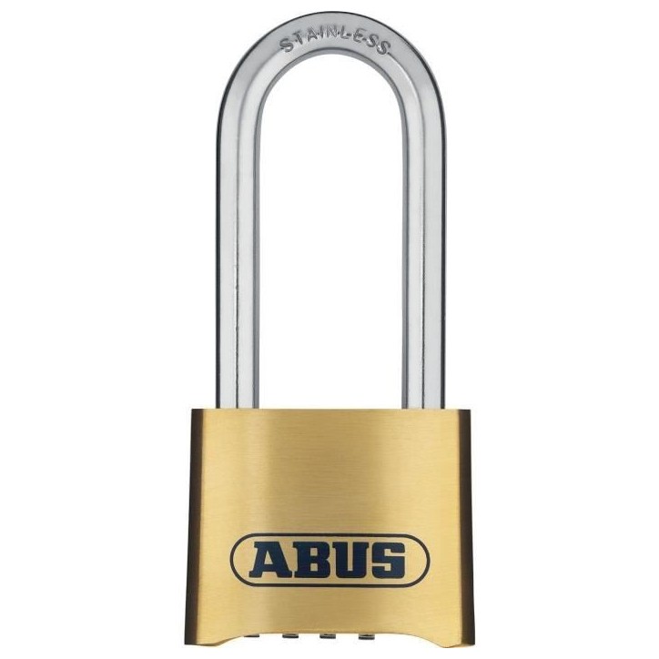 Cadenas a combinaison - ABUS - 180IB/50HB63 B/DFNLI - Corps laiton forgé - Anse inox - Code numérique Cadenas a combinaison - ABUS - 180IB/50HB63 B/DFNLI - Corps laiton forgé - Anse inox - Code numérique
