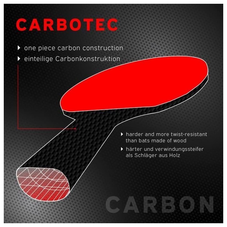 Raquette de tennis de table - SCHILDKRÖT - CARBOTEC 3000 Raquette de tennis de table - SCHILDKRÖT - CARBOTEC 3000