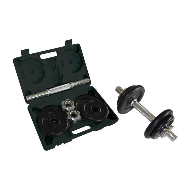 Set d'Halteres - SCHILDKROT - 10 Kg - Noir - Adulte - Ensemble pour en