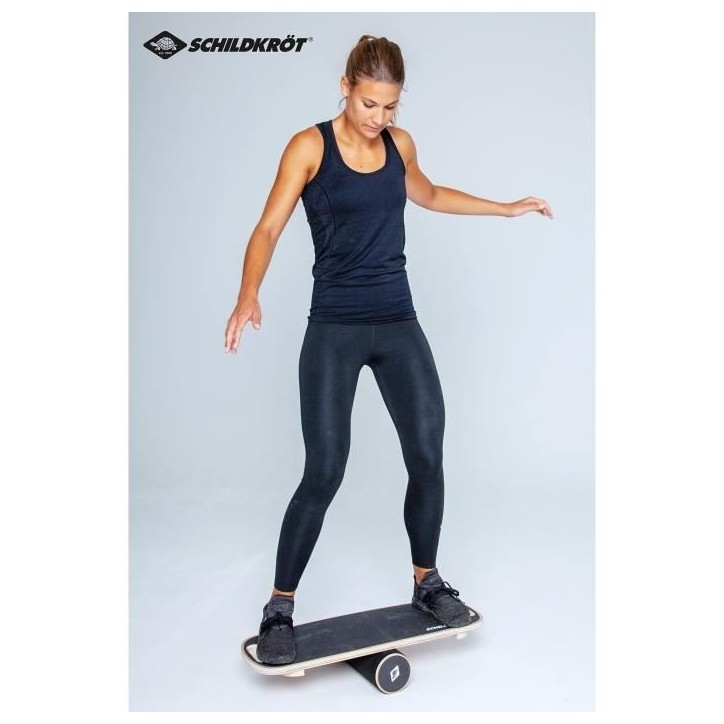 Planche d'équilibre - Fitness - SCHILDKRÖT - Antidérapant - Diametre 11 cm - 73,5 x 28 cm - WOODEN BALANCE BOARD Planche d'équilibre - Fitness - SCHILDKRÖT - Antidérapant - Diametre 11 cm - 73,5 x 28 cm - WOODEN BALANCE BOARD