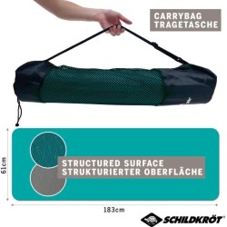 Tapis de yoga - FITNESS - SCHILDKRÖT - 183 x 61 cm - 4 mm - Sac inclu