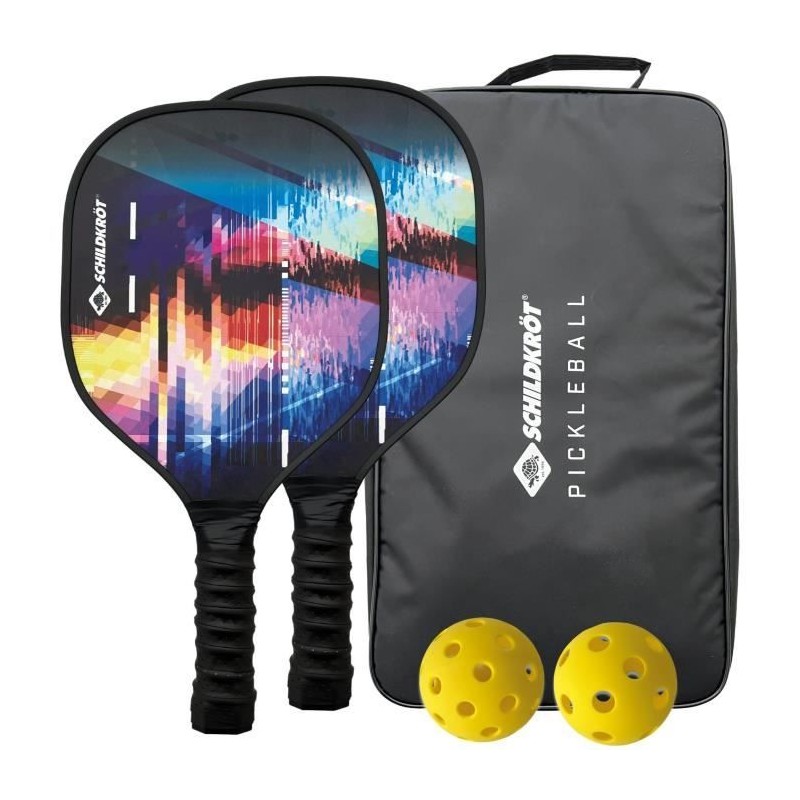 Set de Pickleball - SCHILDKRÖT - Jeu de raquettes - 2 raquettes + 2 b Set de Pickleball - SCHILDKRÖT - Jeu de raquettes - 2 raquettes + 2 b