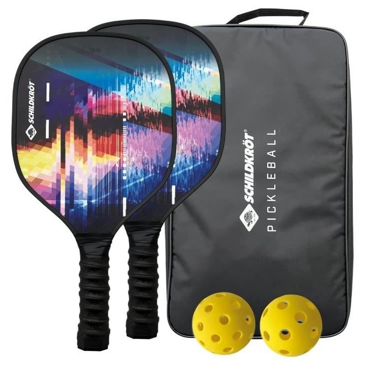 Set de Pickleball - SCHILDKRÖT - Jeu de raquettes - 2 raquettes + 2 balles Set de Pickleball - SCHILDKRÖT - Jeu de raquettes - 2 raquettes + 2 balles