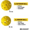 Set de Pickleball - SCHILDKRÖT - Jeu de raquettes - 2 raquettes + 2 b
