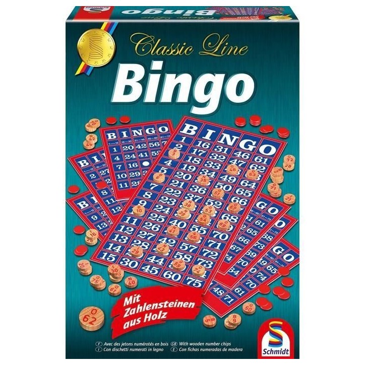 Jeu de société Bingo Classic line SCHMIDT AND SPIELE - Mixte - A partir de 8 ans Jeu de société Bingo Classic line SCHMIDT AND SPIELE - Mixte - A partir de 8 ans