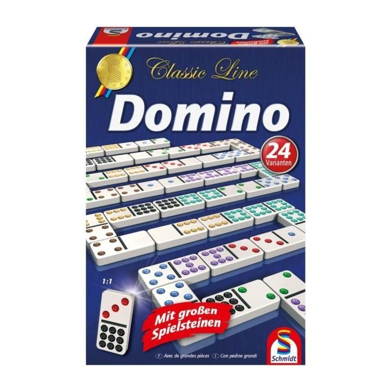 Jeu de Domino - SCHMIDT SPIELE - Classic line - 55 dominos grand forma