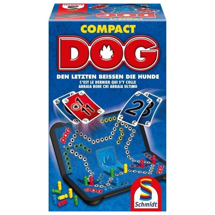 DOG Compact - Jeux de Société - SCHMIDT SPIELE - Profitez du jeu DOG dans une version compacte idéale pour les voyages ! DOG Compact - Jeux de Société - SCHMIDT SPIELE - Profitez du jeu DOG dans une version compacte idéale pour les voyages !