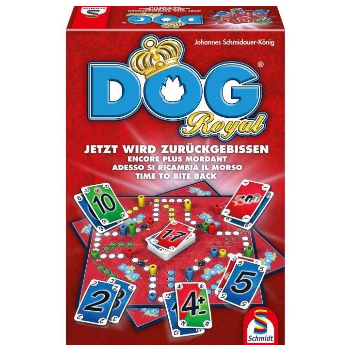 DOG royal - Jeux de Société - SCHMIDT SPIELE - Affrontez-vous dans des parties épiques de DOG avec cette version royale ! DOG royal - Jeux de Société - SCHMIDT SPIELE - Affrontez-vous dans des parties épiques de DOG avec cette version royale !