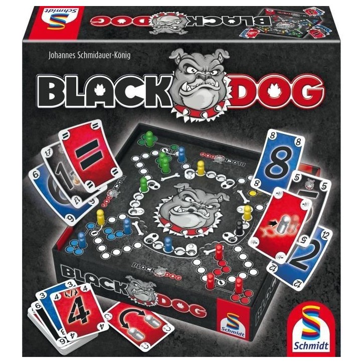 Black DOG - Jeux de Société - SCHMIDT SPIELE - Affrontez le mystérieux Black DOG dans ce jeu de stratégie captivant !