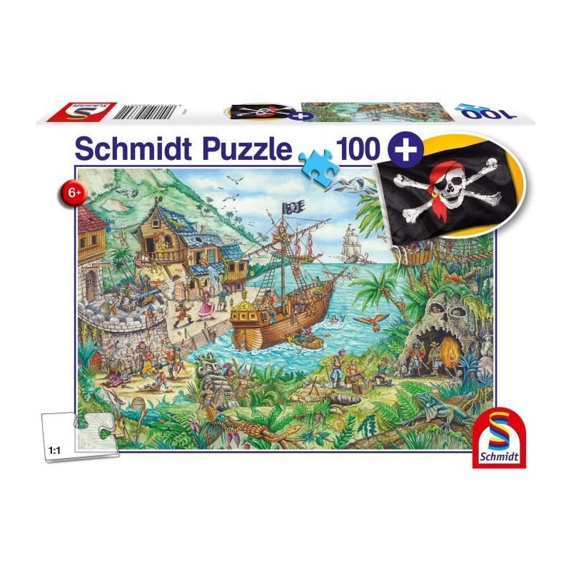 Puzzle Fantastique - SCHMIDT SPIELE - Dans la baie aux pirates - 100 p Puzzle Fantastique - SCHMIDT SPIELE - Dans la baie aux pirates - 100 p