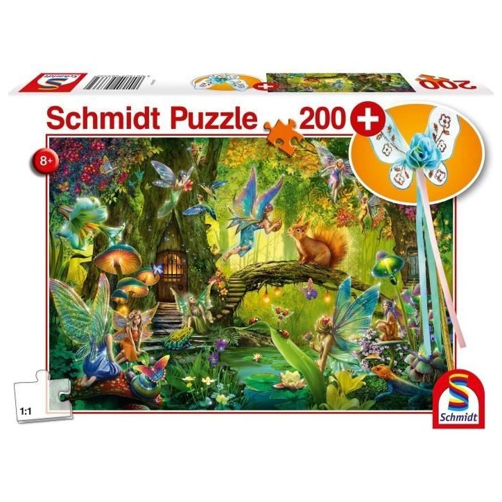 Puzzle Fées dans la foret - SCHMIDT SPIELE - 200 pieces - Avec baguette magique