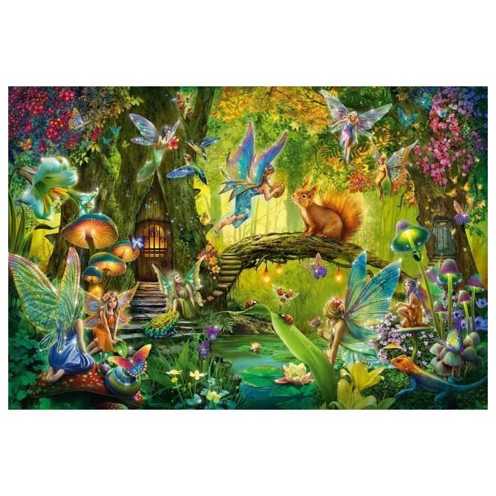 Puzzle Fées dans la foret - SCHMIDT SPIELE - 200 pieces - Avec baguette magique