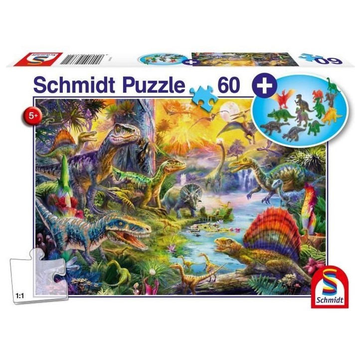 Dinosaures - avec add on (figurines de dinosaures) - 60 pcs - SCHMIDT SPIELE Dinosaures - avec add on (figurines de dinosaures) - 60 pcs - SCHMIDT SPIELE