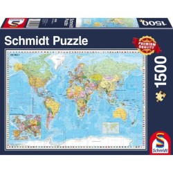 Puzzle Planisphere - SCHMIDT SPIELE - 1500 pieces - Voyage et cartes -