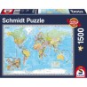 Puzzle Planisphere - SCHMIDT SPIELE - 1500 pieces - Voyage et cartes -
