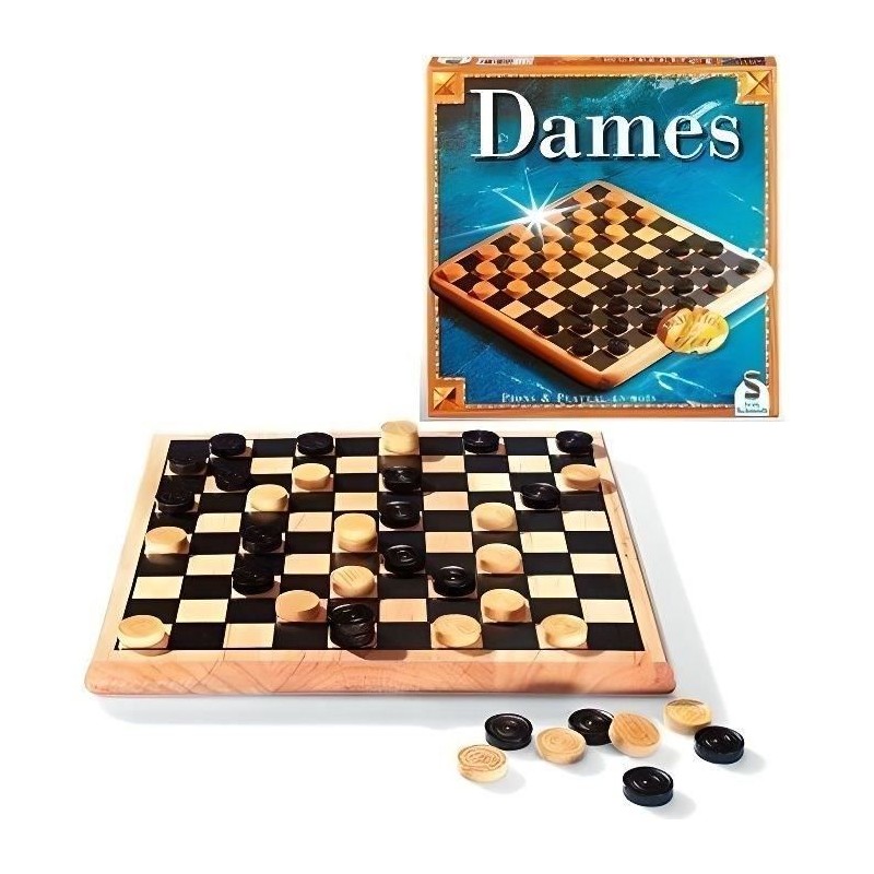 Dames bois tradition - jeu de société - SCHMIDT AND SPIELE Dames bois tradition - jeu de société - SCHMIDT AND SPIELE
