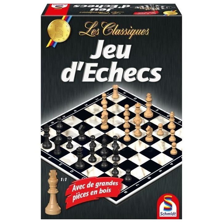 Les Classiques - Jeu d'échecs - SCHMIDT SPIELE - Affrontez-vous dans des parties passionnantes d'échecs avec ce coffret classi Les Classiques - Jeu d'échecs - SCHMIDT SPIELE - Affrontez-vous dans des parties passionnantes d'échecs avec ce coffret classi