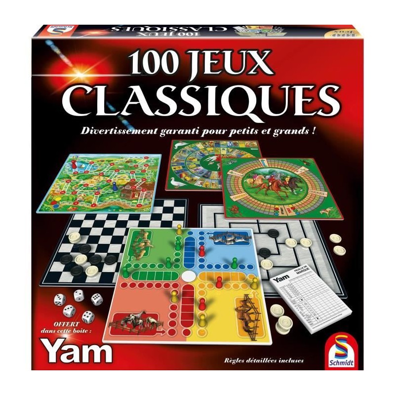 100 Jeux de société classique, SCHMIDT SPIELE, Profitez de 100 jeux 100 Jeux de société classique, SCHMIDT SPIELE, Profitez de 100 jeux
