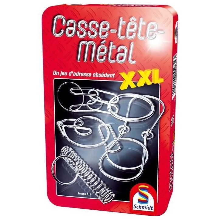 Casse-tete-métal XXL - Jeux de Société - SCHMIDT SPIELE - Des défis métalliques a la taille XXL pour les amateurs de casse- Casse-tete-métal XXL - Jeux de Société - SCHMIDT SPIELE - Des défis métalliques a la taille XXL pour les amateurs de casse-