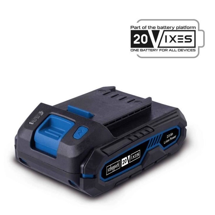 batterie 2.0Ah 20V - batterie universelle pour la gamme SCHEPPACH 20V IXES batterie 2.0Ah 20V - batterie universelle pour la gamme SCHEPPACH 20V IXES