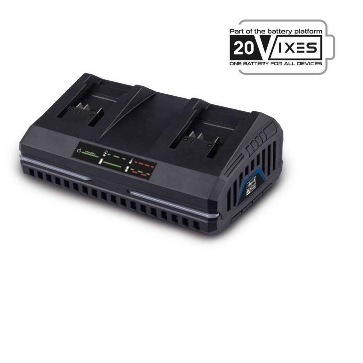 chargeur double 2.4A 20V - batterie universelle pour la gamme SCHEPPACH 20V IXES chargeur double 2.4A 20V - batterie universelle pour la gamme SCHEPPACH 20V IXES
