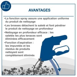 Brosse universelle pour taches profondes - SCHEPPACH - PRB300 - Compat
