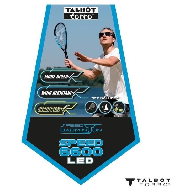 Set de Speedbadminton - SCHILDKRÖT - Set SPEED 6600 LED