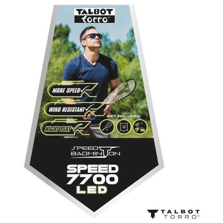 Set de Speedbadminton - SCHILDKRÖT - Set SPEED 7700 LED
