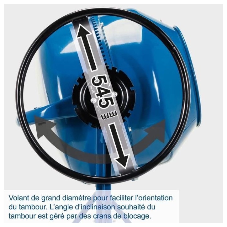 Bétonniere électrique 125L - SCHEPPACH - MIX125 - Tambour renforcé - Roues pour déplacement Bétonniere électrique 125L - SCHEPPACH - MIX125 - Tambour renforcé - Roues pour déplacement